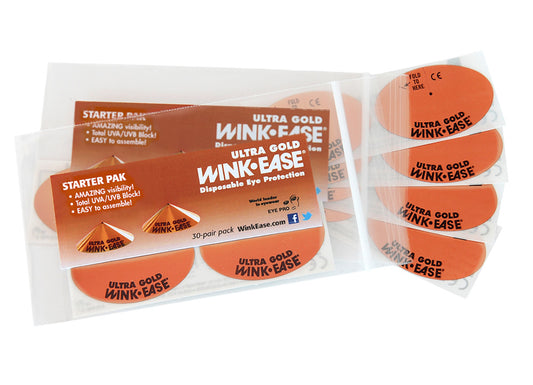 Wink Ease ultra gold eye protection packaging on a white background